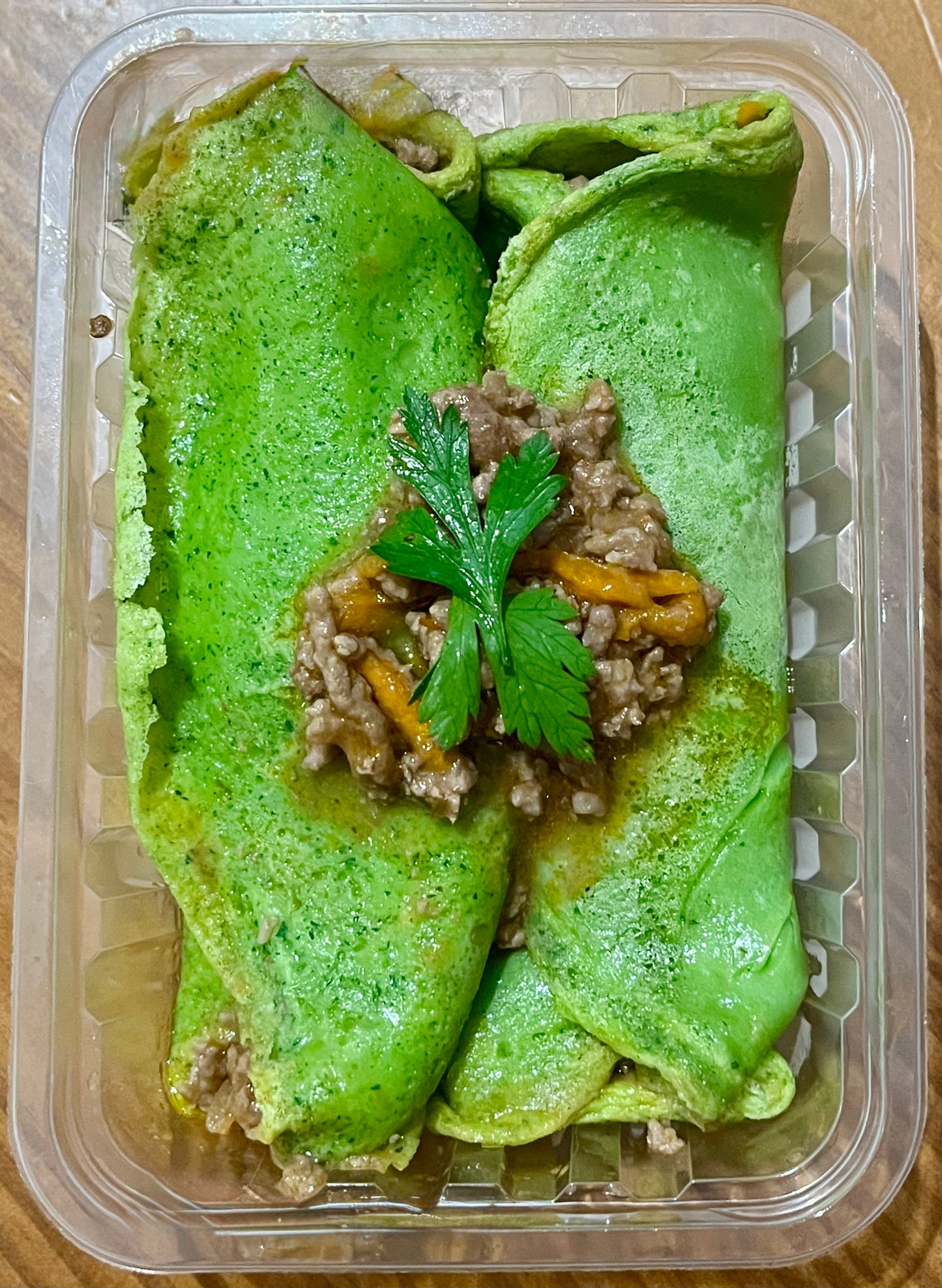 Panqueca de espinafre com carne - NahTerra
