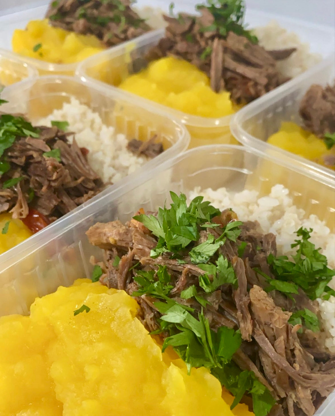 Creme de baroa com patinho desfiado e arroz - NahTerra