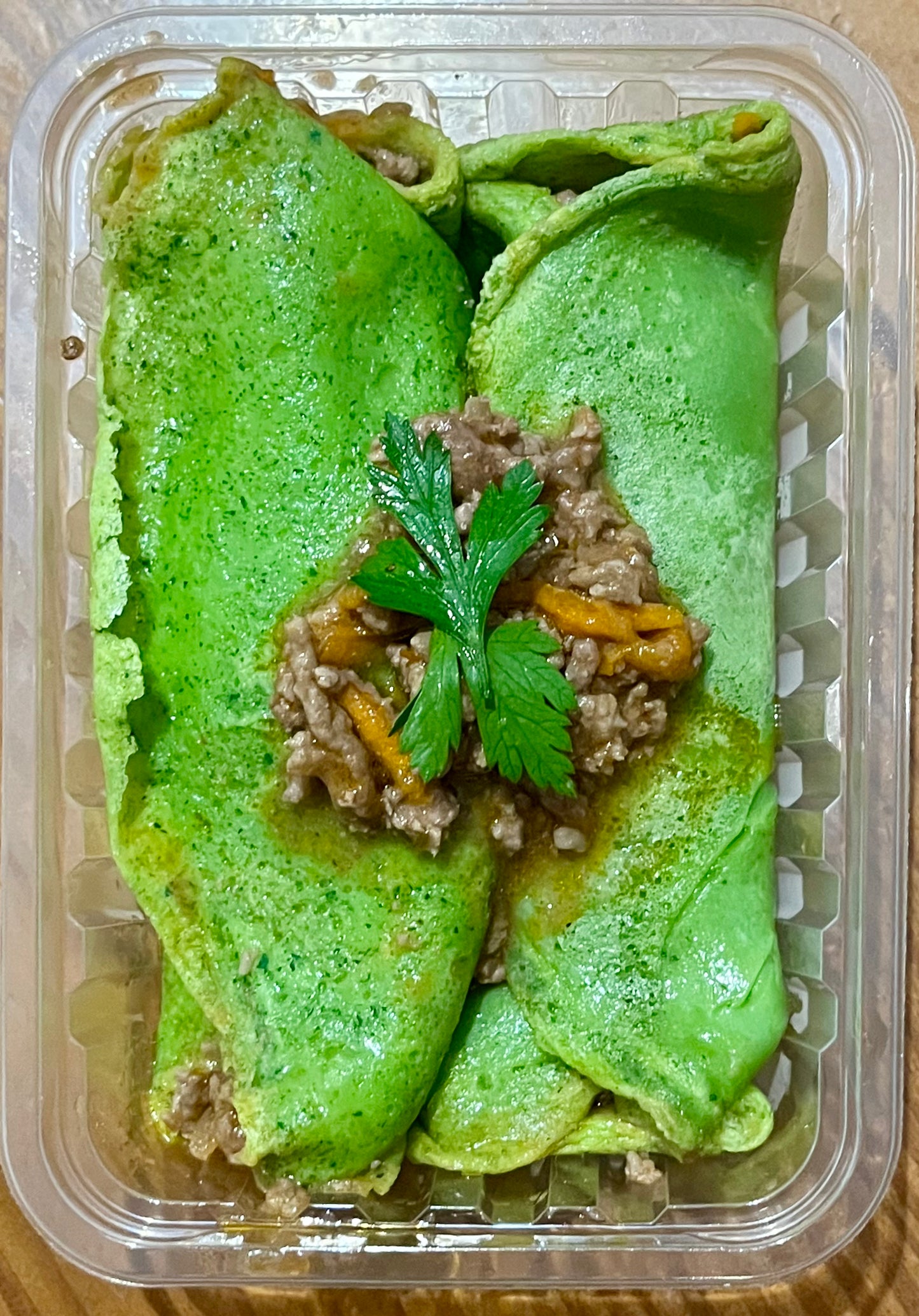 Panqueca de espinafre com carne - NahTerra