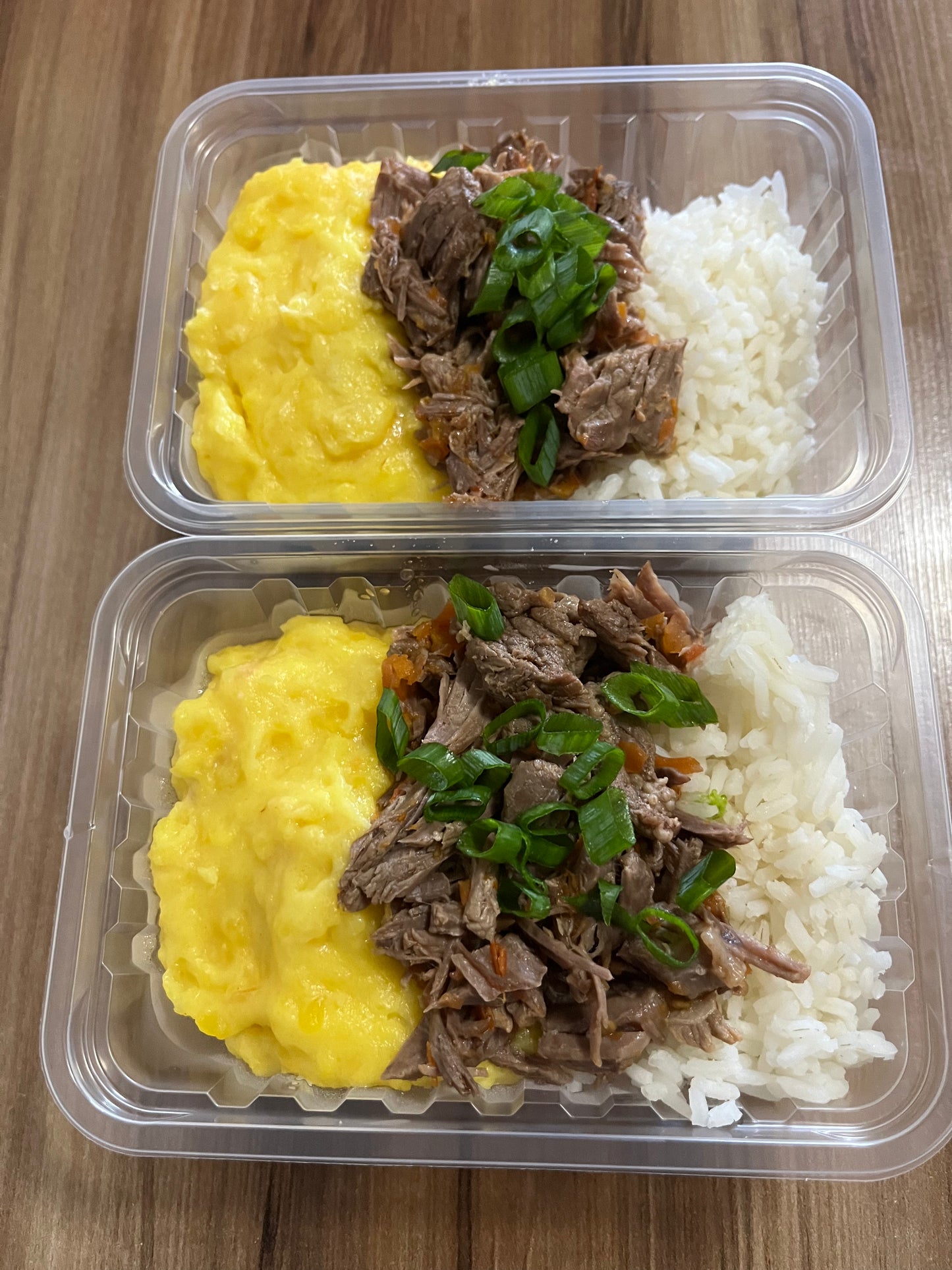 Creme de baroa com patinho desfiado e arroz - NahTerra