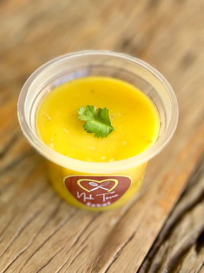 Caldo de baroa com gorgonzola