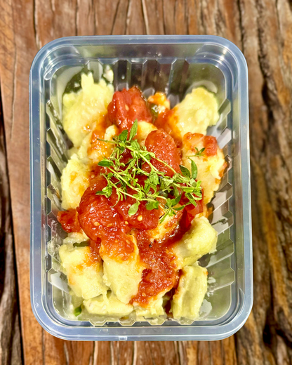Nhoque de batata doce com molho de tomate