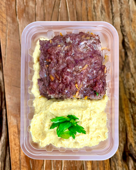 Quibe de forno com creme de milho