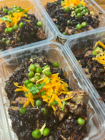 Risoto de arroz negro ao curry - NahTerra