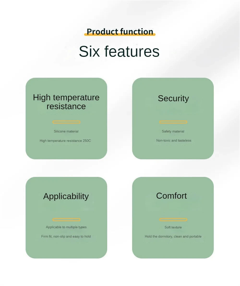 Capa de Silicone para Cabo de Panela – 2 ou 8 Peças Antiderrapantes e Isolantes de Calor para Panelas, Caçarolas e Vaporizadores