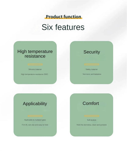 Capa de Silicone para Cabo de Panela – 2 ou 8 Peças Antiderrapantes e Isolantes de Calor para Panelas, Caçarolas e Vaporizadores