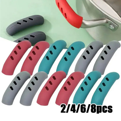 Capa de Silicone para Cabo de Panela – 2 ou 8 Peças Antiderrapantes e Isolantes de Calor para Panelas, Caçarolas e Vaporizadores