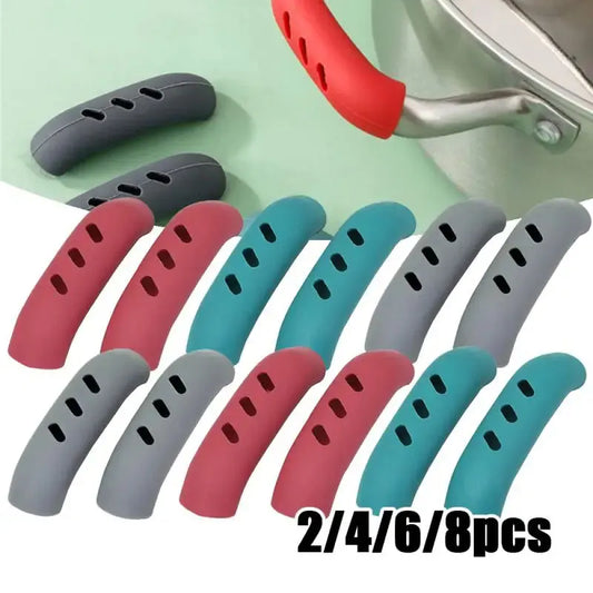 Capa de Silicone para Cabo de Panela – 2 ou 8 Peças Antiderrapantes e Isolantes de Calor para Panelas, Caçarolas e Vaporizadores