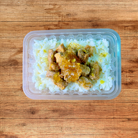 Arroz cremoso siciliano com mignon suíno