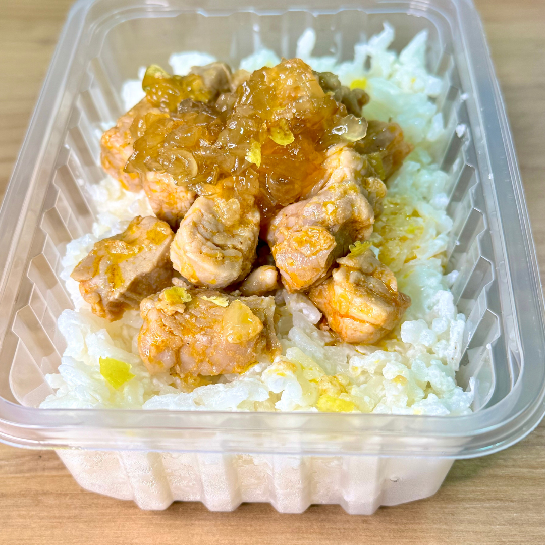 Arroz cremoso siciliano com mignon suíno